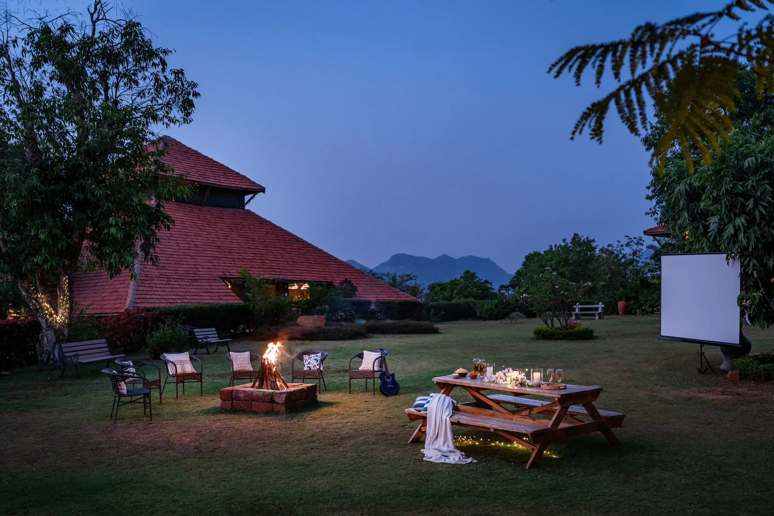 Private homes above Mulshi Lake at Satori
